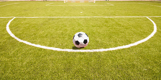 istock Soccer ball on the field 531429347