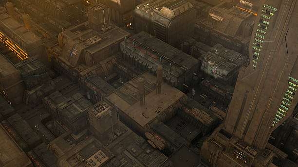 istock Futuristic city and alien ships 531431313