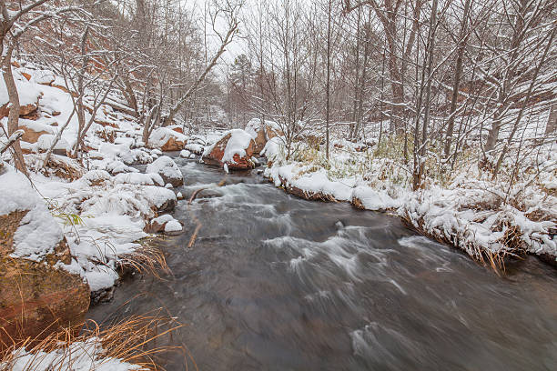 istock Scenic River in Winter Snowstorm 531440453