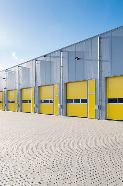 commercial warehouse stock photo