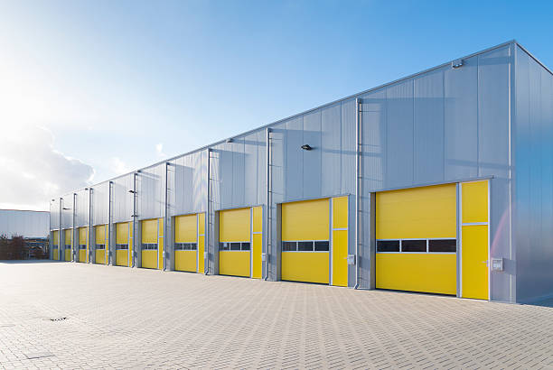 commercial warehouse stock photo