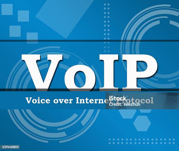 Voip Business Theme Background Stock Photo - Download Image Now - 2015, Abstract, Blue