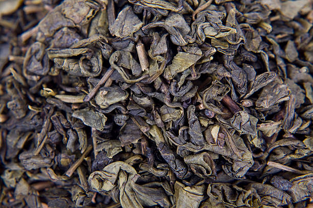 chá verde xxxl - jasmine tea leaf dry green tea - fotografias e filmes do acervo