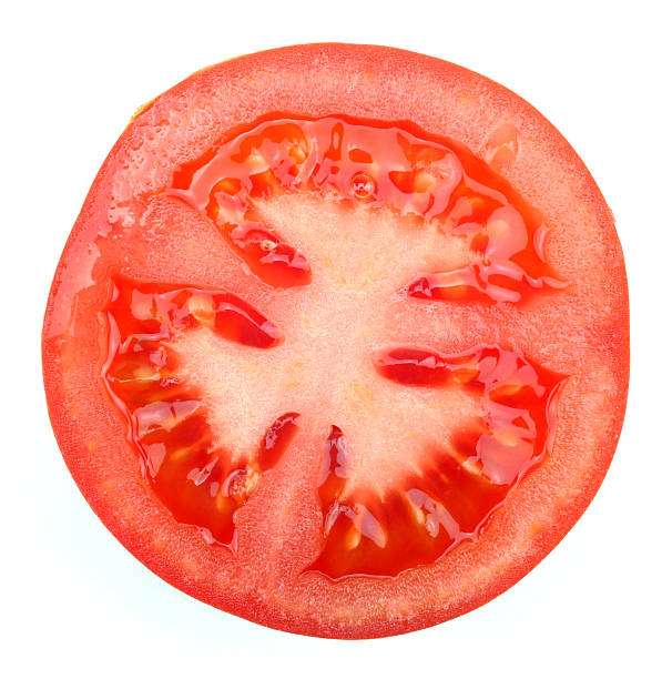 istock detailed close-up of  Tomato slice. 531442889
