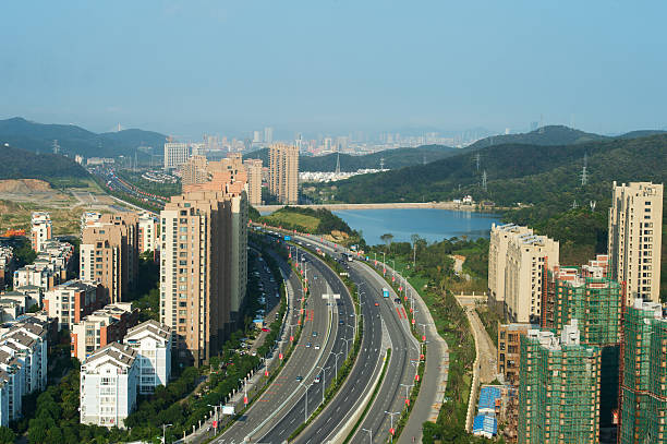 istock Traffic on highway with motion cars ,china 531445329