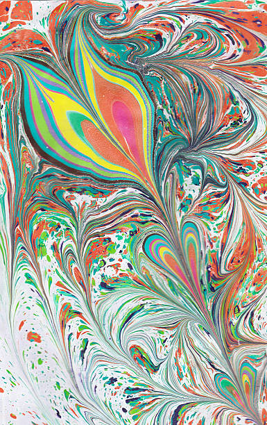 istock Turkish Ebru art. Water is drawn, then transferred to paper 531454674