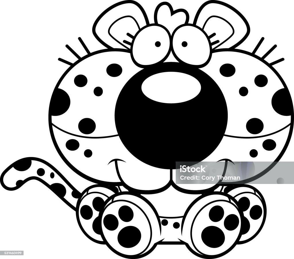 Sitting Leopard Vector Cartoon Leopard Sitting Stock Illustration - Download Image Now ...