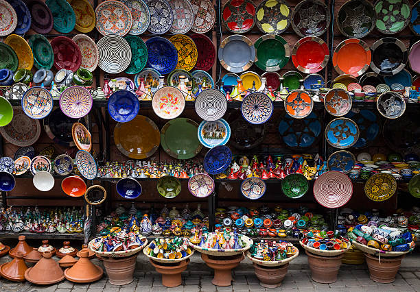 istock colorful Morrocan clay plates 531460986