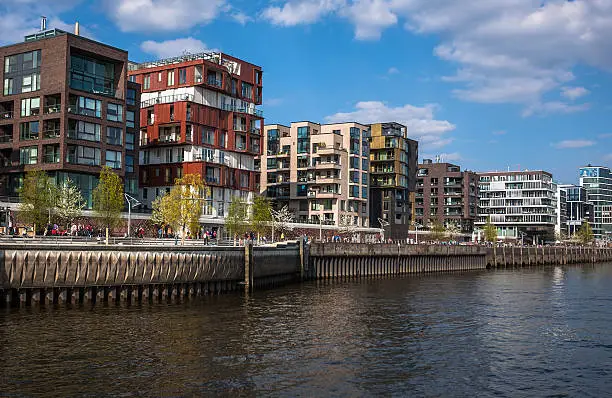 famous Hafencity nord in the Speicherstadt in Hamburg