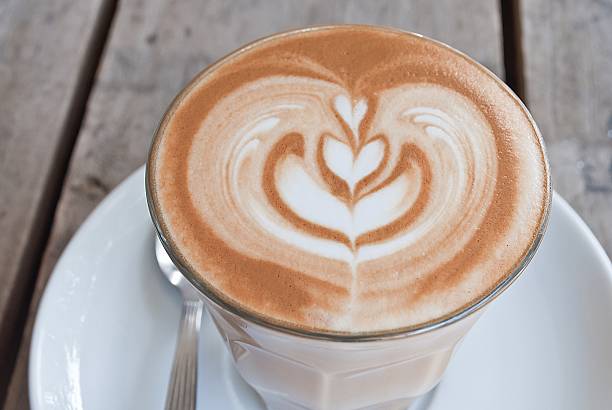 istock Latte art cup on wooden 531463579