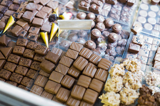 istock Collection of fine chocolates at tea-room 531465204