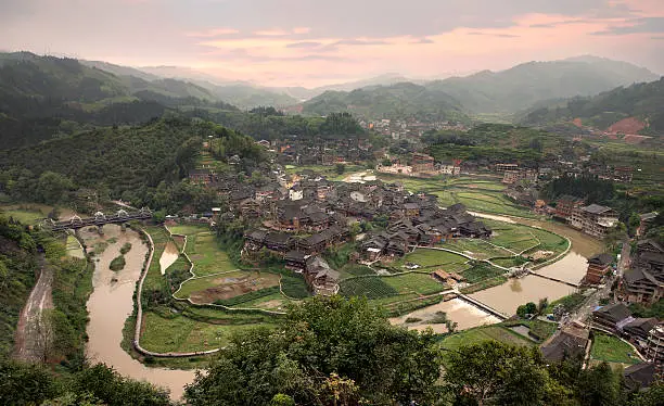 Rustic Dong village near Sanjiang