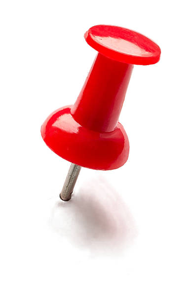 istock Red pin or thumbtack isolated on white background. 531466212