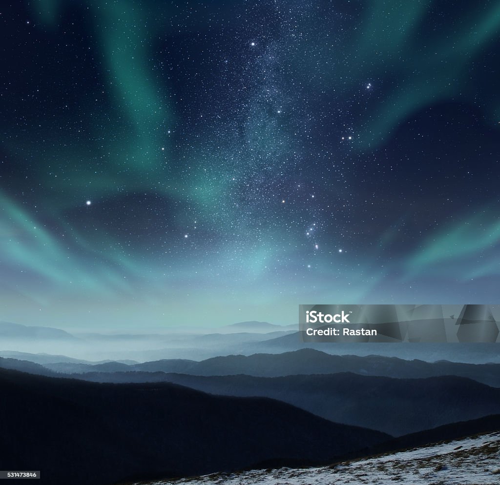 Polaire nuit - Photo de Ciel libre de droits