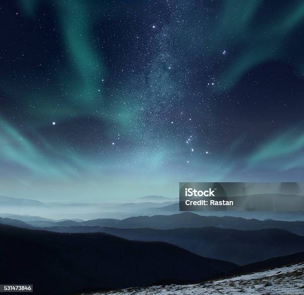 Polar Night Stock Photo - Download Image Now - Sky, Aurora Borealis, Night