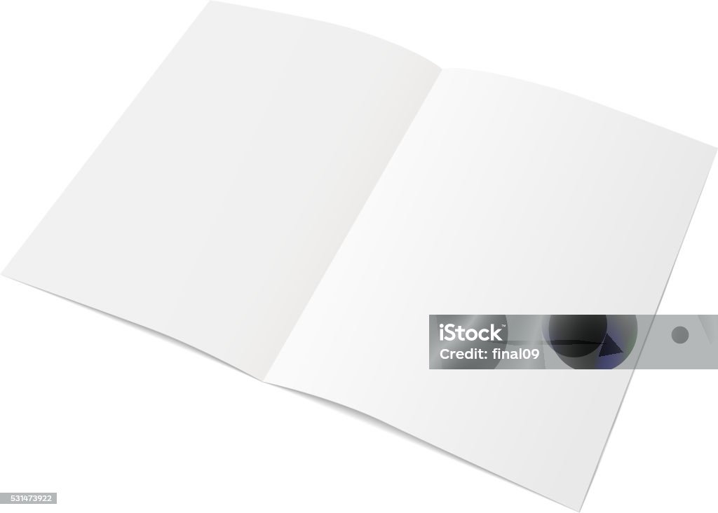 Sheet Of Paper Folded In Half Stock Illustration - Download Image Now