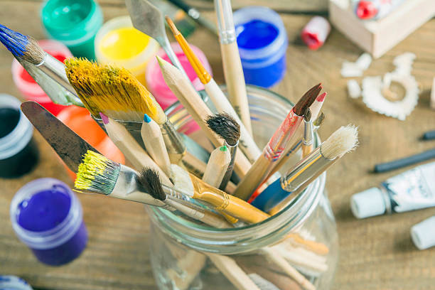 istock set of brushes for painting 531473938
