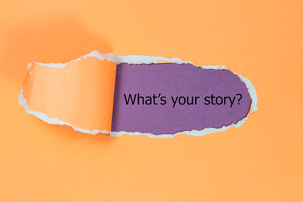 istock Text 'What's your story?' appears under the torn paper. 531474798