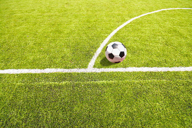 istock Soccer ball on the field 531475313