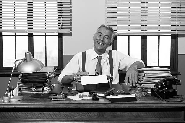 istock Cheerful white collar in the office 531475876