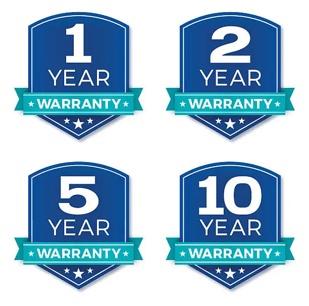 Vector illustration of Warranty Badges