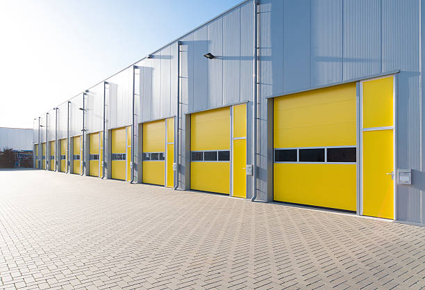 commercial warehouse stock photo