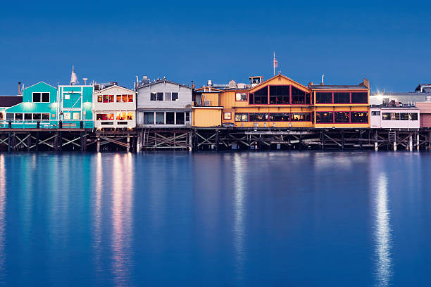 Fisherman's Wharf in Monterey, California Evening view of the Fisherman's Wharf in Monterey, California. city of monterey california stock pictures, royalty-free photos & images