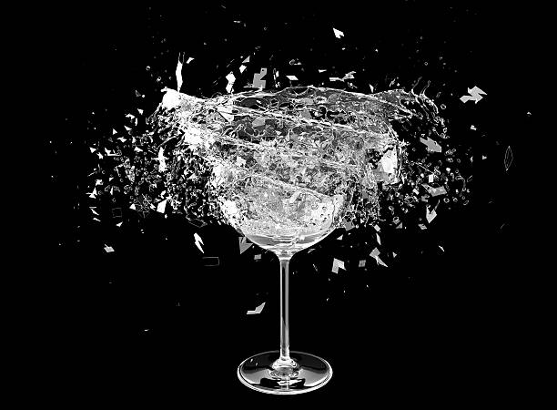 istock Glass of wine, broken 531478528