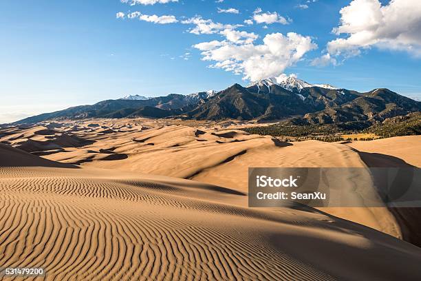 Sunset At Great Sand Dunes Stock Photo - Download Image Now - Great Sand Dunes National Park, Colorado, Alamosa County