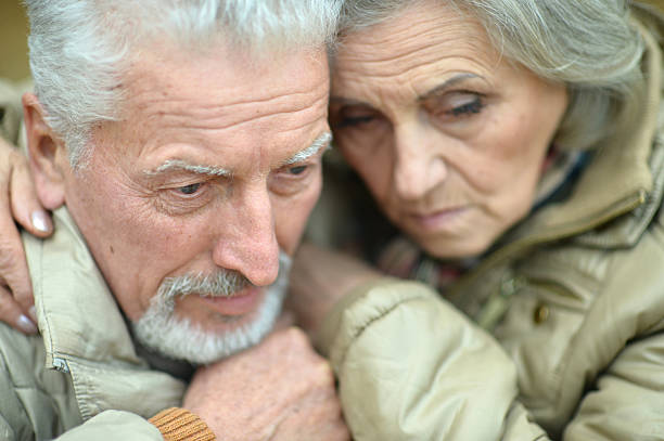 istock Sad senior couple in  park 531479344