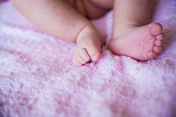 istock little baby feet, close-up 531479480