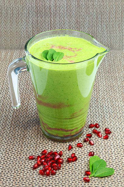 Spinach cocktail with pomegranate
