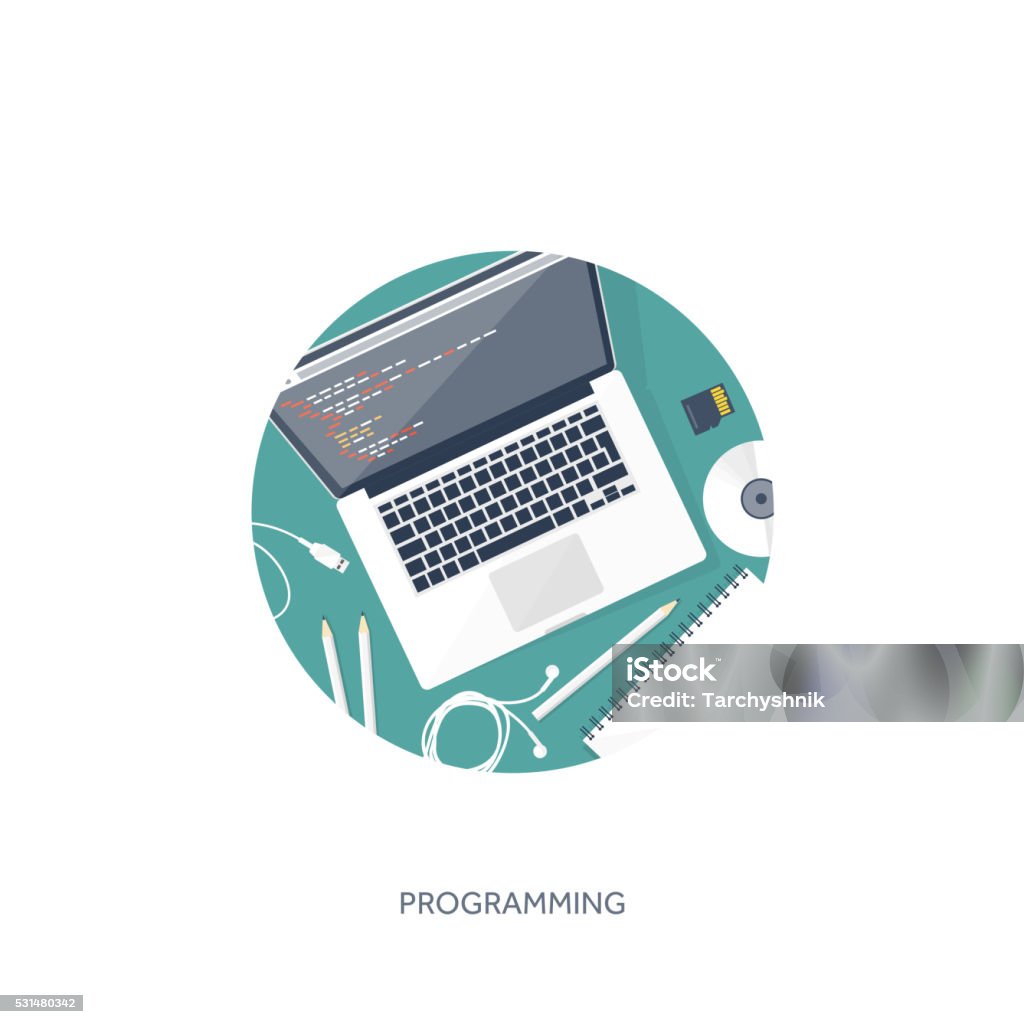 Programming Coding Flat Computing Background Code Hardware Software Web ...