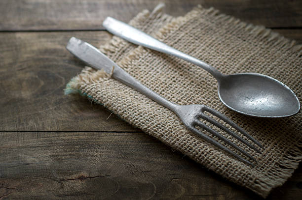 istock Old cutlery on wooden table 531480978