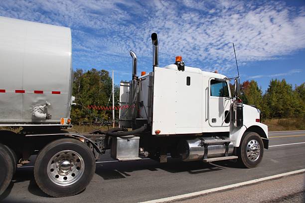 istock Semi-truck delivering its load 531481291
