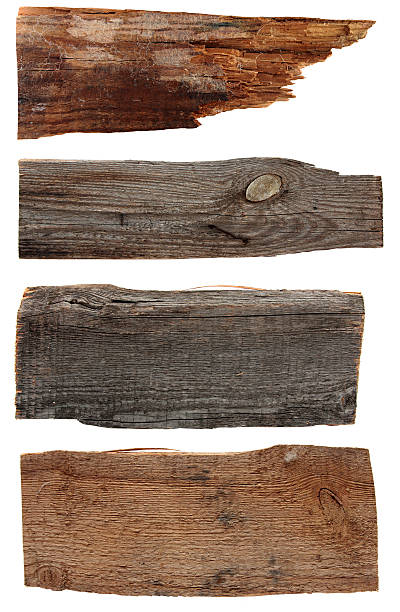 istock Four old wooden boards isolated on a white background. Old 531481841