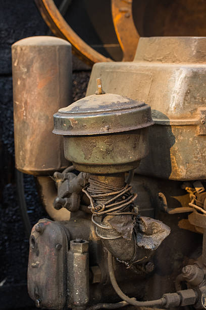 istock engine of the old model of agricultural tractor 531482162