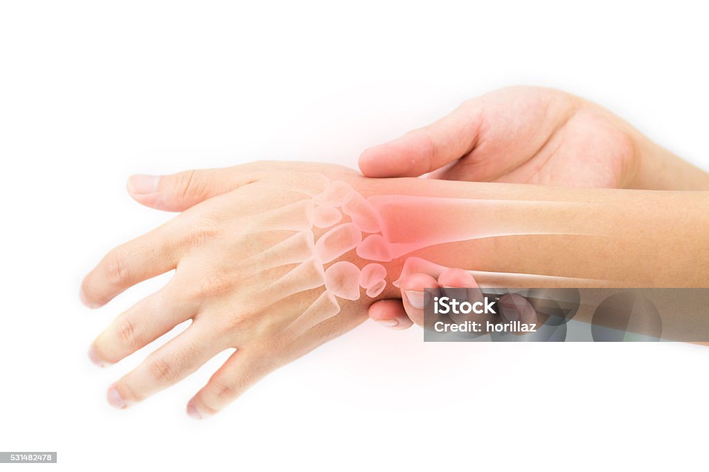 wrist bones injury Pain Stock Photo
