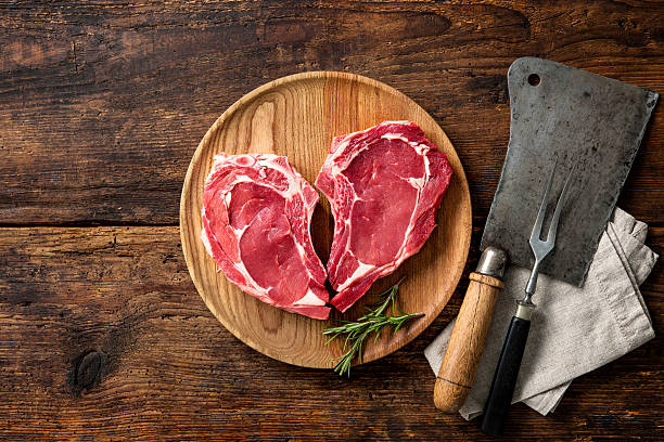 istock Heart shape raw fresh veal meat steaks 531483600