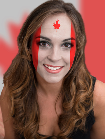 Face with flag of Canada