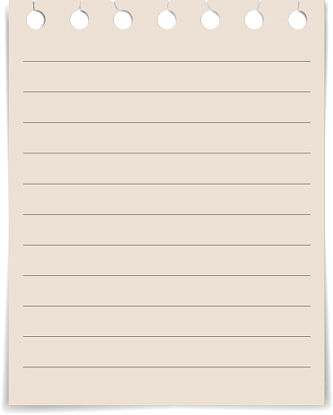 Note Of Paper Note Paper Lined Paper Textures On White Background Stock Illustration ...