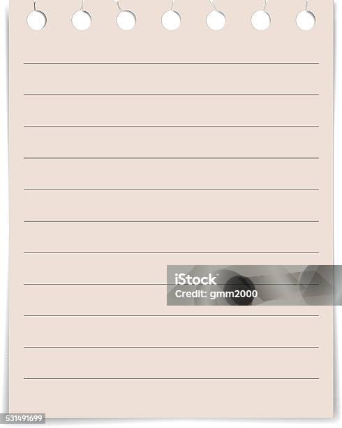 Note Of Paper Note Paper Lined Paper Textures On White Background Stock Illustration ...