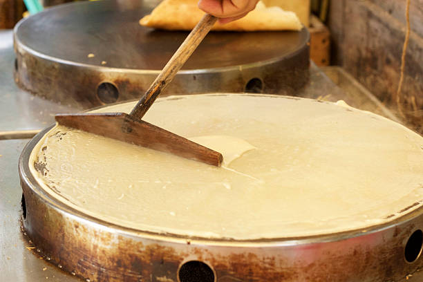 istock Making  crepe banana chocolate crispy pancake 531493951