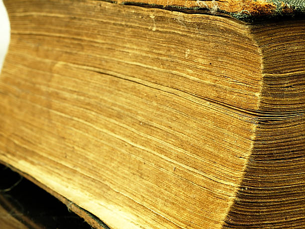 istock Old closed the book with a damaged cover. 531502467