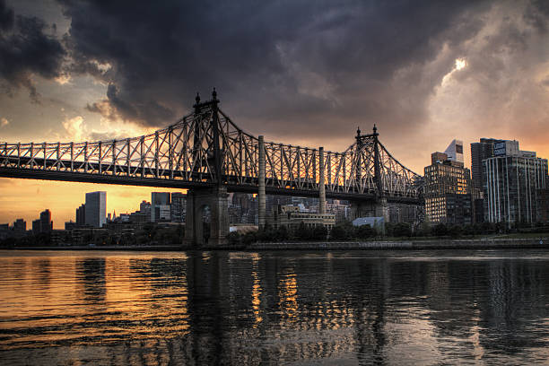 istock Queensboro bridge at sunset viewed from Roosevelt island, New York 531503341