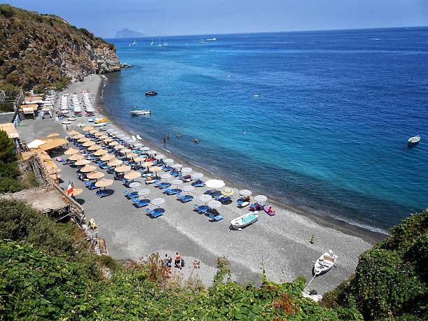 Ilha Lipari, Sicília, Itália - fotografia de stock