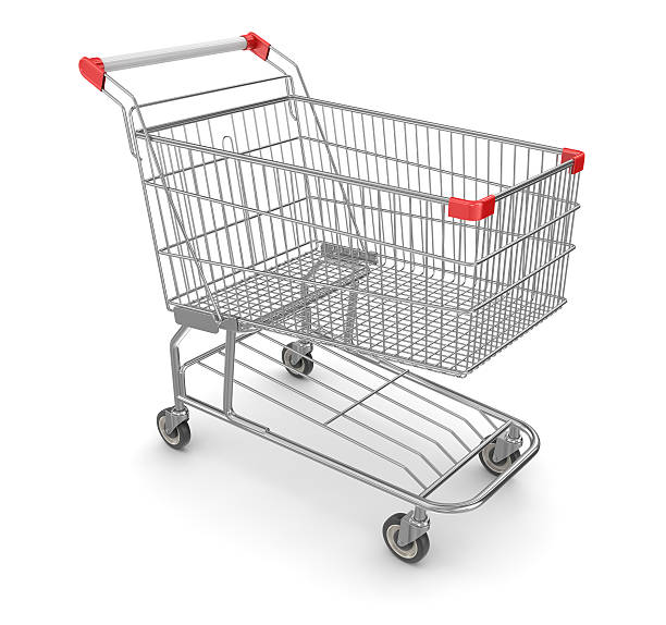 istock Metal Shopping Cart - Isolated on White 531506525