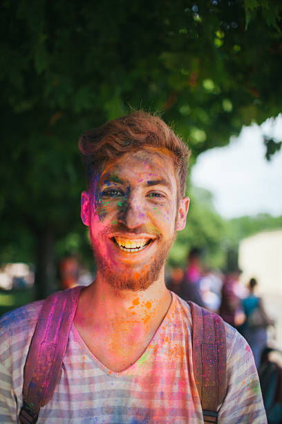 istock Man after Holi Festival 531507325