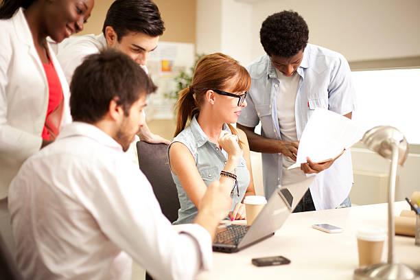 istock Startup business meeting in a coworking space 531507545
