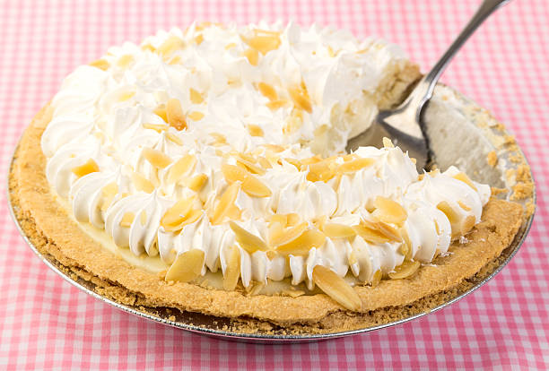 istock Banana Cream Pie on Pink Gingham 531509383